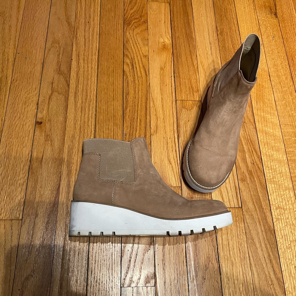 Eileen Fisher Leather Chelsea Wedges Washed Earth pullover pullover Nubuck 9